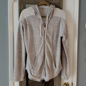 Splendid Light Gray Zip Up Hoodie Sz. L